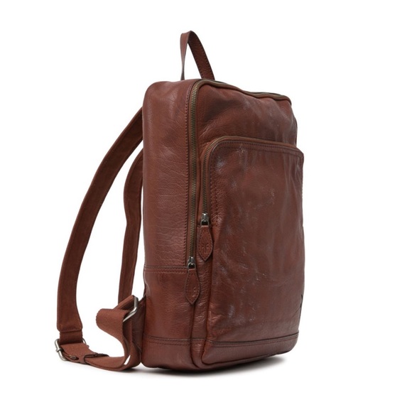 Frye Other - Frye Backpack Etched Leather with Computer Compartment Cognac NWT